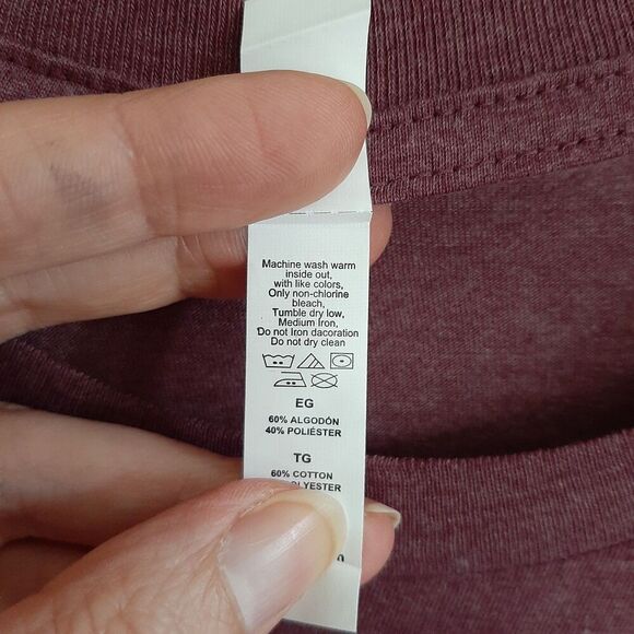 Chicken Graphic Tee Shirt Large Maroon Oversized Farm Hen Farmer Western Rooster - Picture 5 of 5